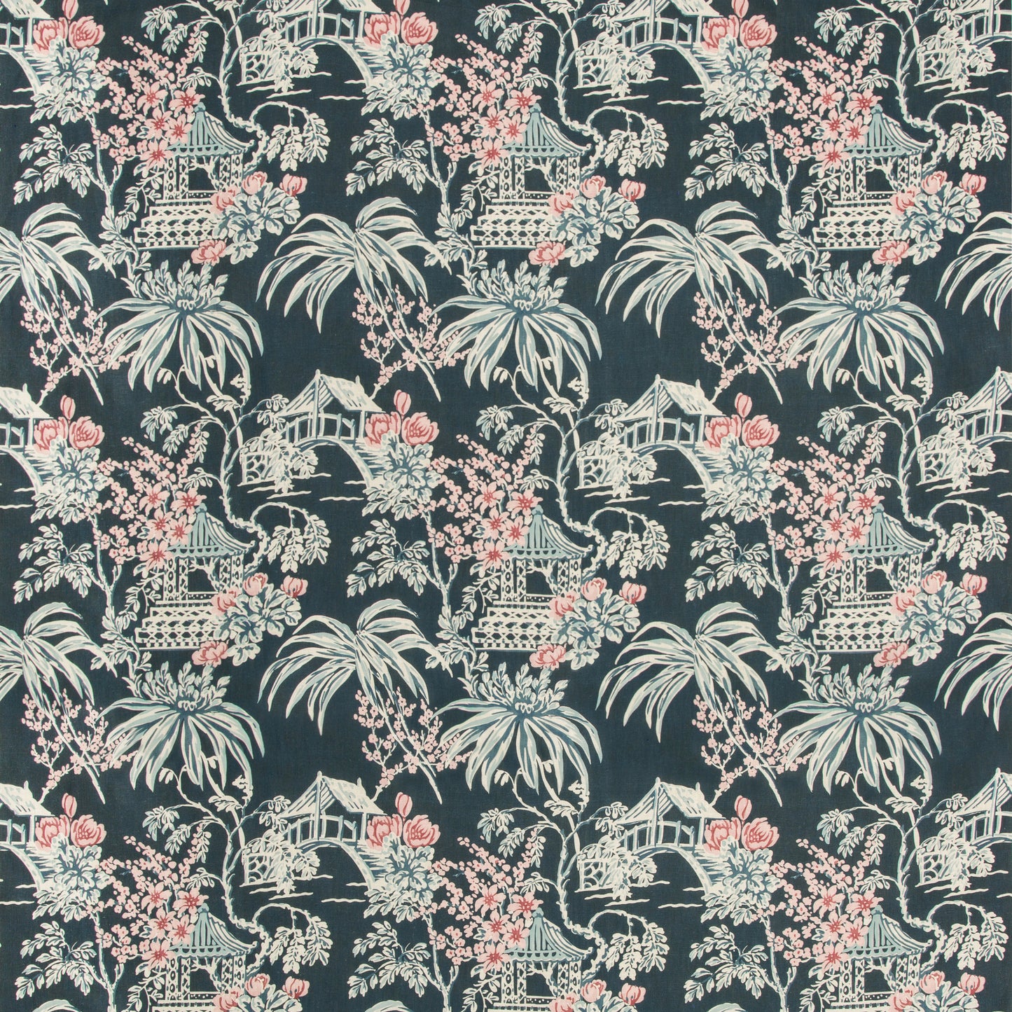 8019138-557 TONGLI PRINT MIDNIGHT BRUNSCHWIG & FILS