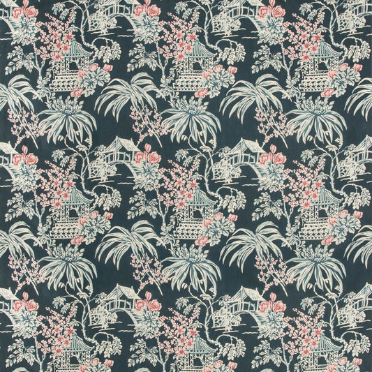 8019138-557 TONGLI PRINT MIDNIGHT BRUNSCHWIG & FILS