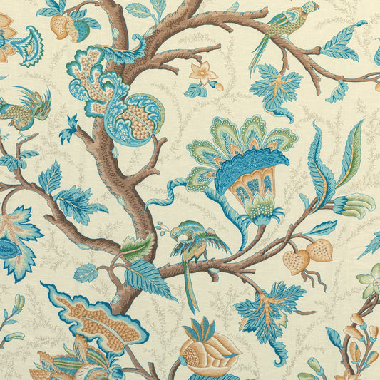 8020121-113 LOUVERNE PRINT AQUA BRUNSCHWIG & FILS