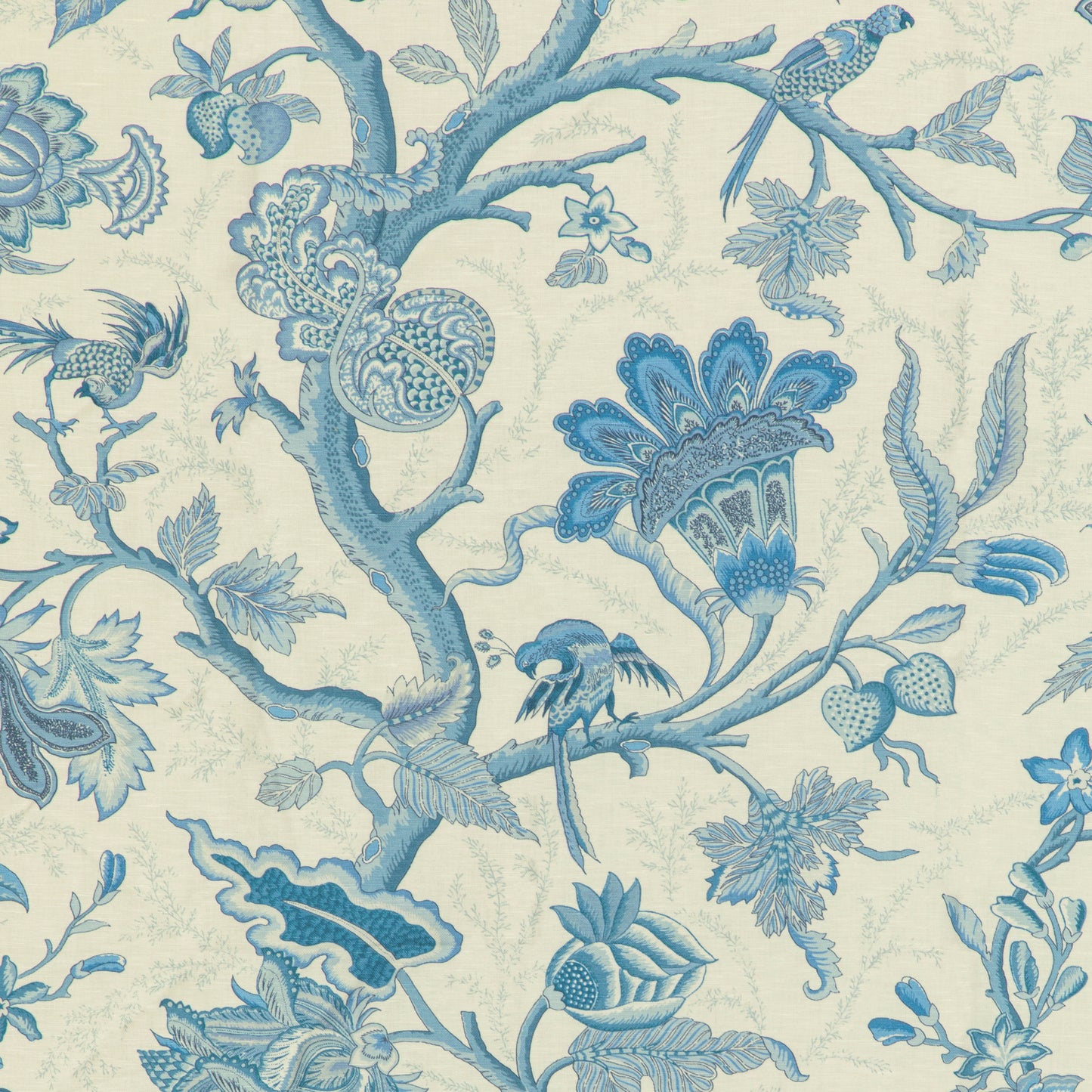 8020121-5 LOUVERNE PRINT BLUE BRUNSCHWIG & FILS