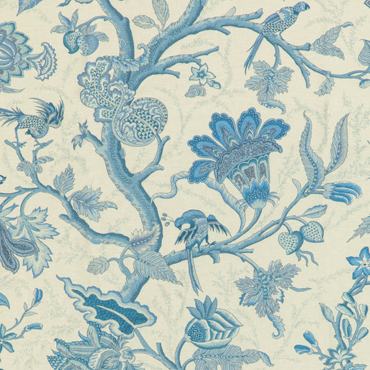 8020121-5 LOUVERNE PRINT BLUE BRUNSCHWIG & FILS