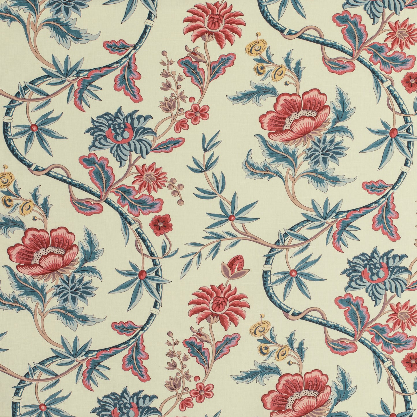8020122-195 VERONIQUE PRINT BLUE BRUNSCHWIG & FILS