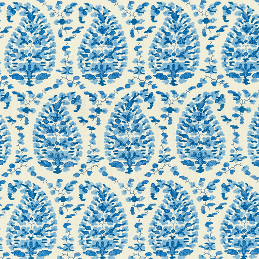 8020130-5 ROUGIER PRINT BLUE BRUNSCHWIG & FILS
