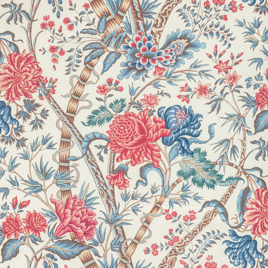 8022100-195 LUBERON PRINT RED/BLUE BRUNSCHWIG & FILS