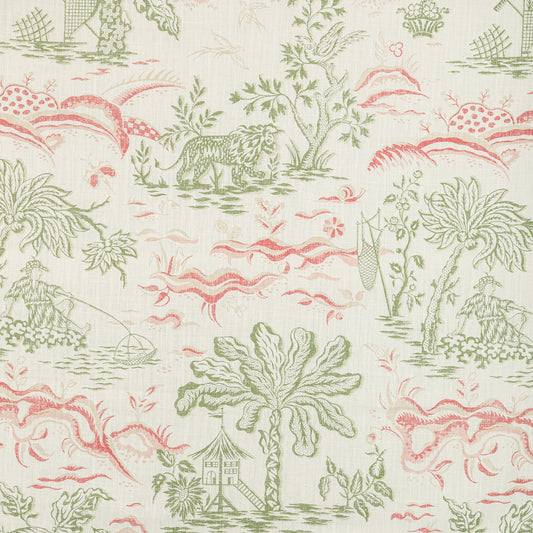 8022101-317 VALENSOLE PRINT LEAF/ROSE BRUNSCHWIG & FILS