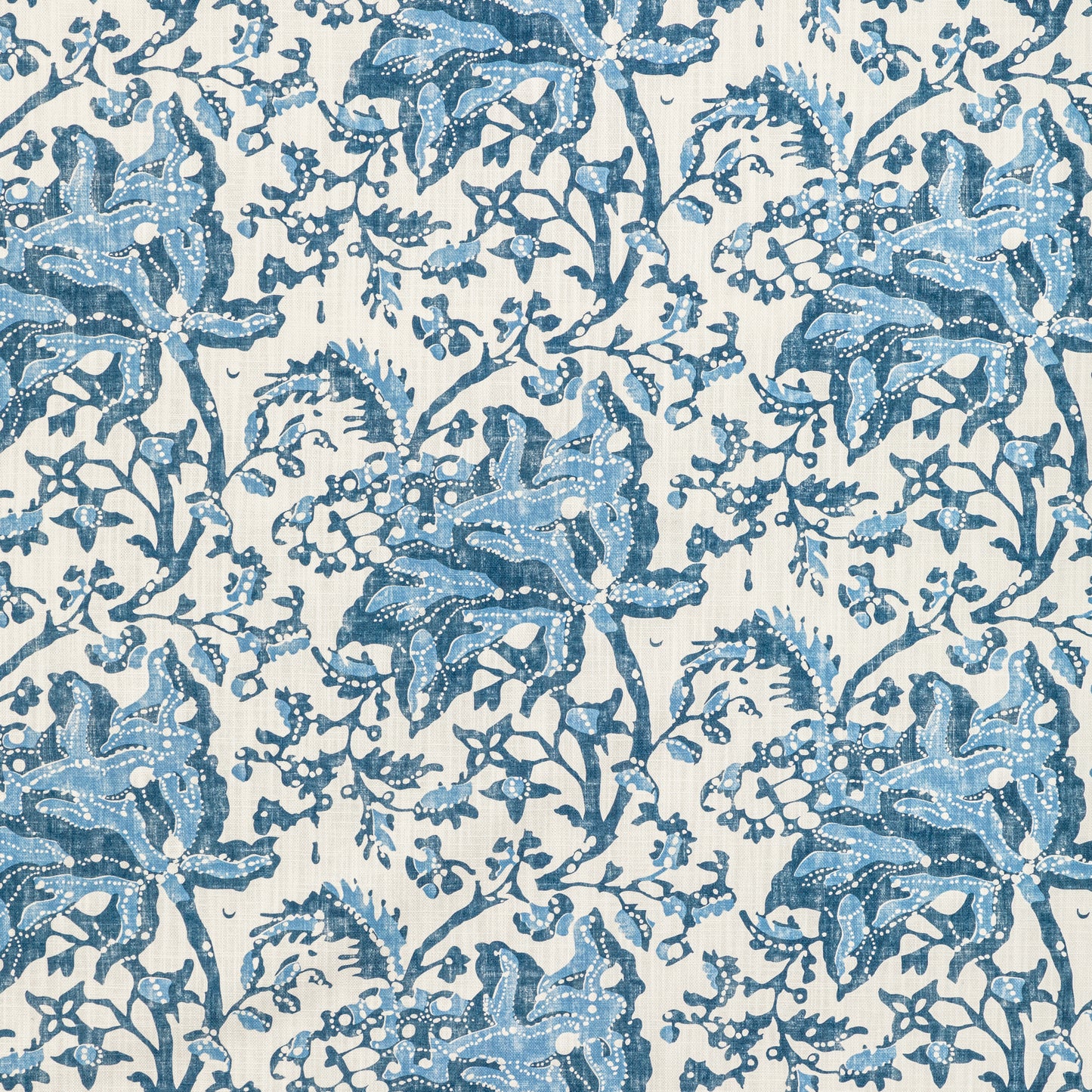 8022102-550 WEYMOUTH PRINT INDIGO BRUNSCHWIG & FILS