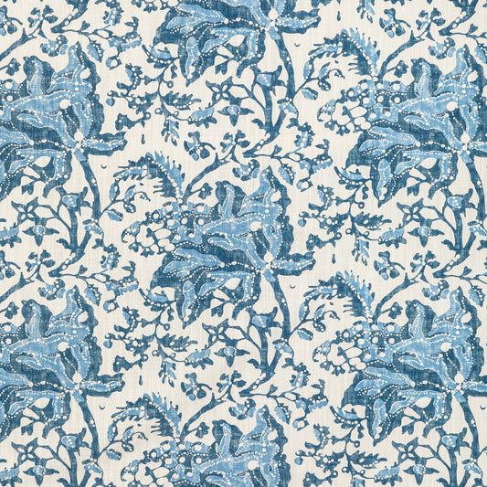 8022102-550 WEYMOUTH PRINT INDIGO BRUNSCHWIG & FILS