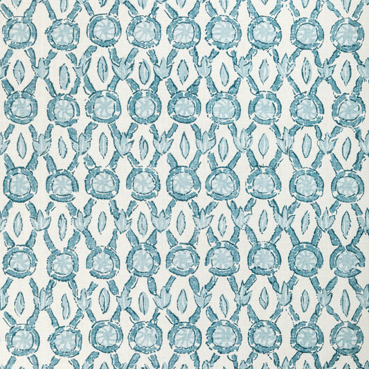 8022103-1313 GALON PRINT AQUA BRUNSCHWIG & FILS