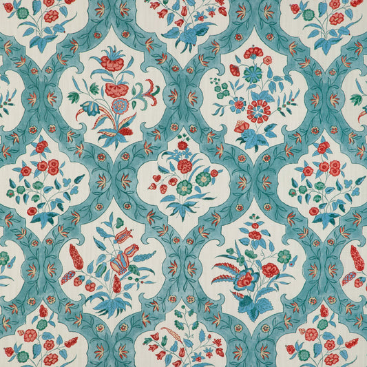8023102-353 VENTOUX PRINT TEAL/ROSE BRUNSCHWIG & FILS