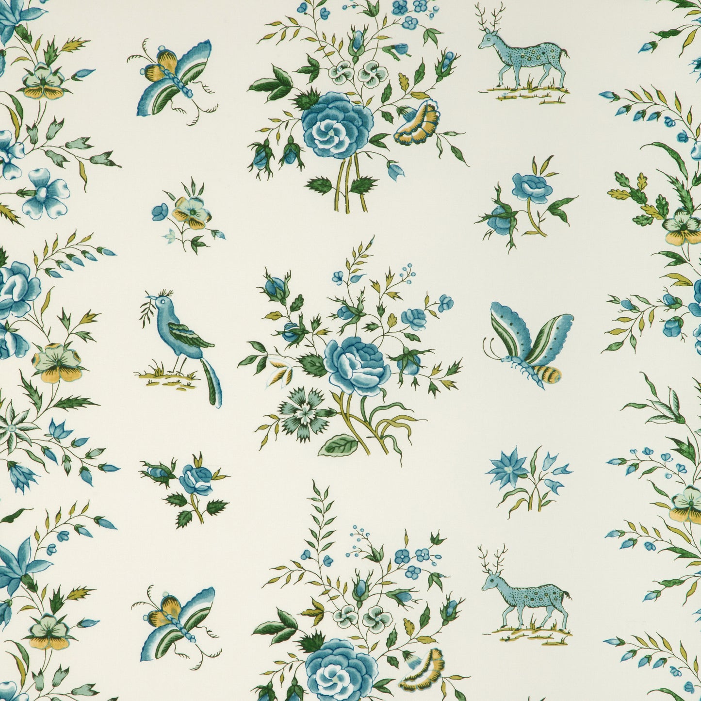 8023103-194 AUREL PRINT AQUA/LEAF BRUNSCHWIG & FILS