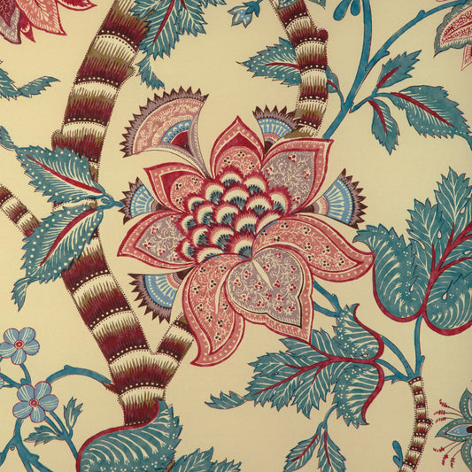8023105-1635 CADENET PRINT BEIGE/TEAL BRUNSCHWIG & FILS
