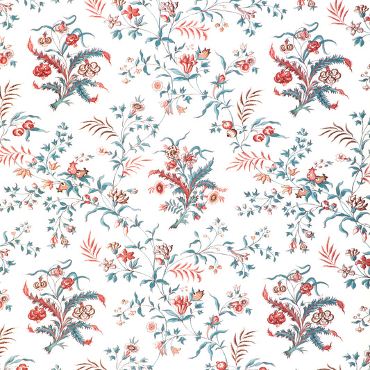 8023107-517 CHANCAY PRINT TEAL/ROSE BRUNSCHWIG & FILS