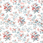 8023107-517 CHANCAY PRINT TEAL/ROSE BRUNSCHWIG & FILS