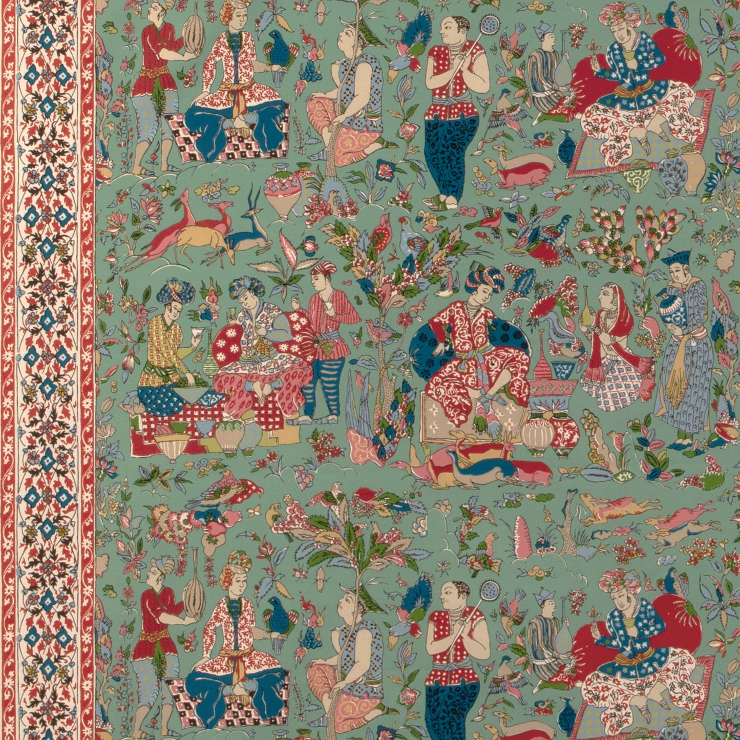 8024100-319 SHALIMAR PRINT JADE/ROSE BRUNSCHWIG & FILS