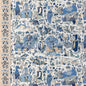 8024100-516 SHALIMAR PRINT BLUE/SAND BRUNSCHWIG & FILS