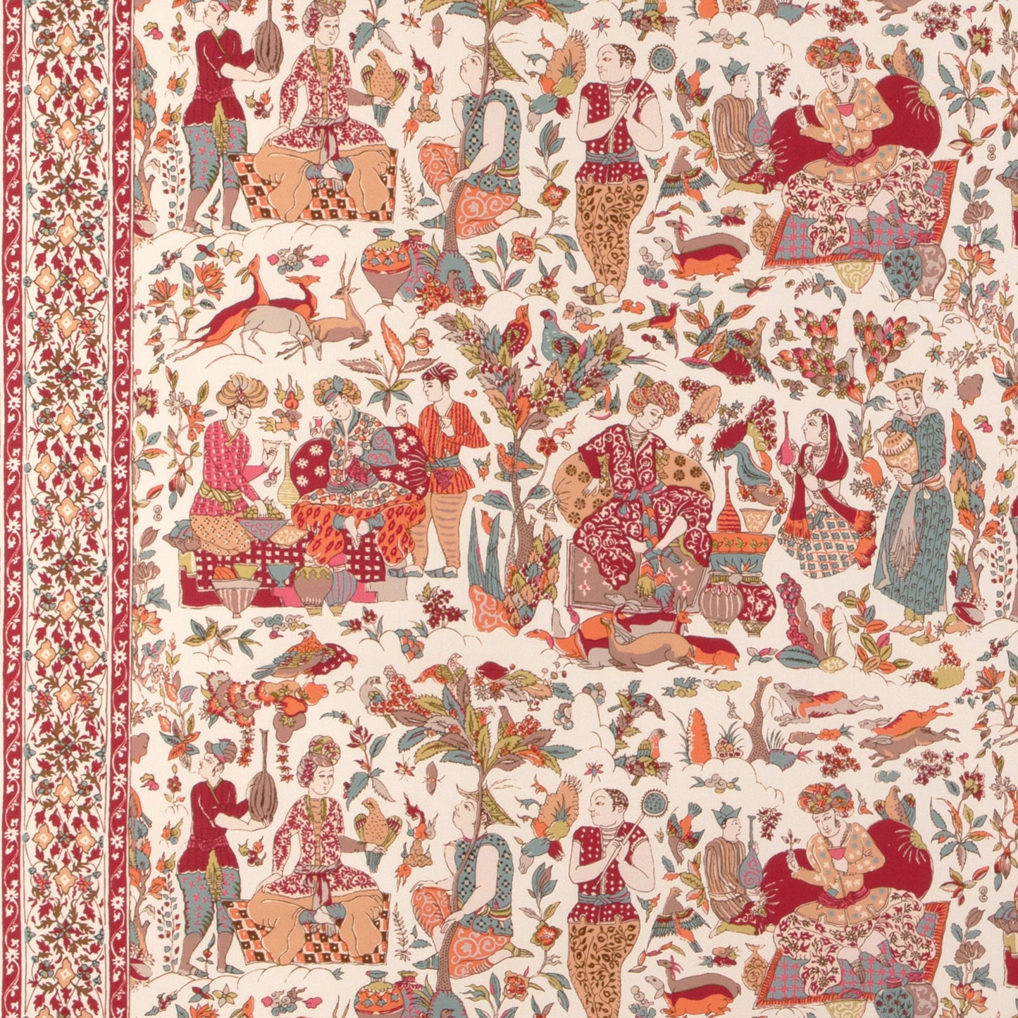 8024100-716 SHALIMAR PRINT BERRY/SAND BRUNSCHWIG & FILS