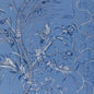8024101-55 BIRD AND THISTLE II BLUE BRUNSCHWIG & FILS