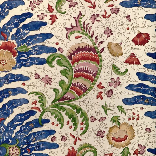 8024105-519 RIVIERE PRINT BLUE BRUNSCHWIG & FILS