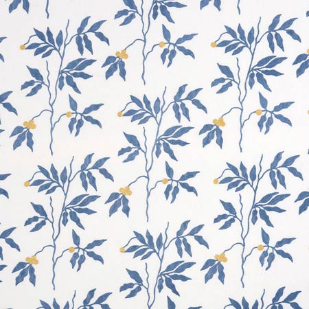 80432 LILLA EMBROIDERY Blue Schumacher Fabric