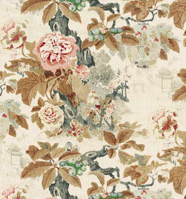 807000-LJ CHINESE LANTERN BROWNS LEE JOFA Fabrics Drapery Upholstery