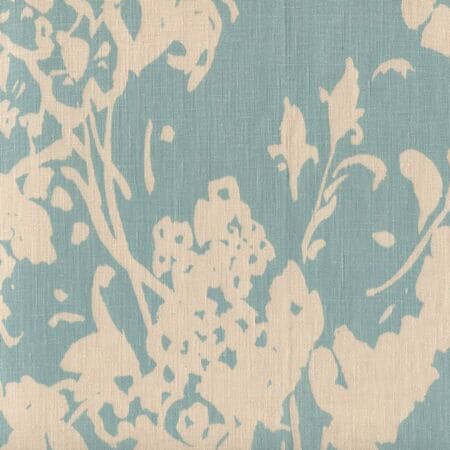 8130T-17 SILHOUETTE REVERSE New Blue on Tan Custom Only Quadrille Fabric