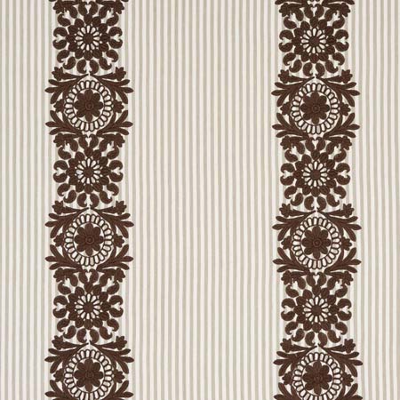 81540 JOELLE STRIPE Chocolate Schumacher Fabric