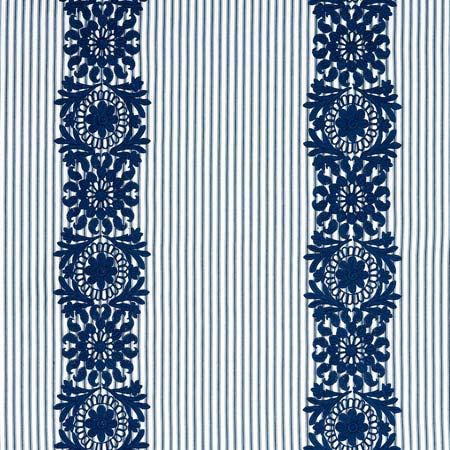 81541 JOELLE STRIPE Blue Schumacher Fabric