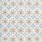 8170-10WLC KEDIRI BATIK Pale Putty Beige Teal Blue Quadrille Fabric