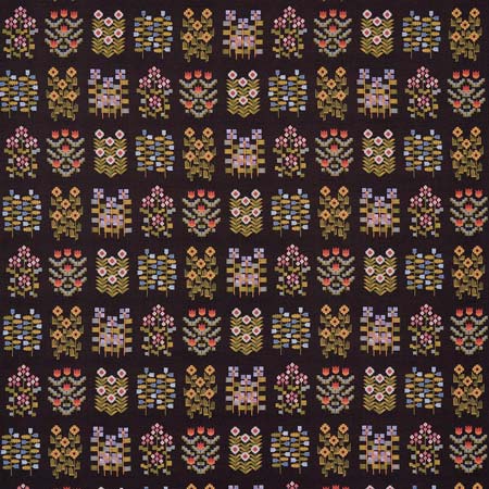 81972 ANNIKA FLORAL TAPESTRY Multi On Espresso Schumacher Fabric