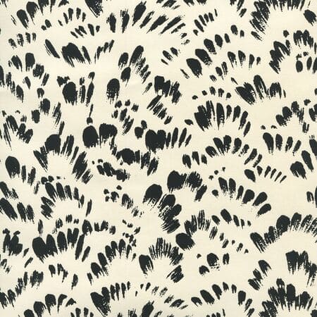 8210WP-10OWP PASSY II Black On Off White Quadrille Wallpaper