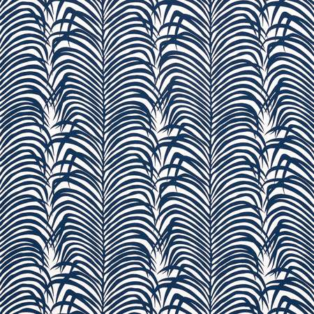 82781 ZEBRA PALM INDOOR OUTDOOR Navy Schumacher Fabric