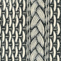 8400WP-01 NEWPORT RATTAN Black Gray On White Quadrille Wallpaper