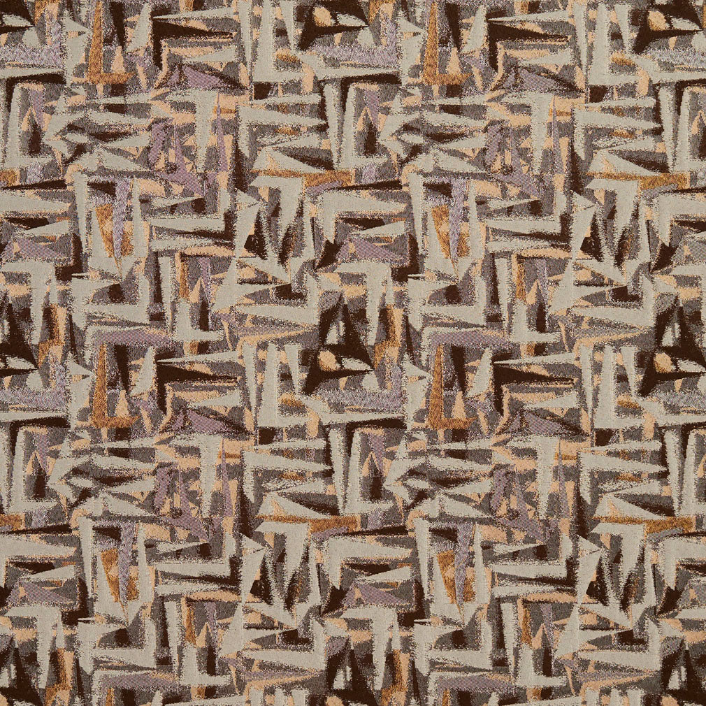 8516 Abstract & Geometric Gold/Abstract Brown Charlotte Fabrics