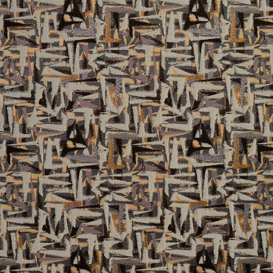 8518 Abstract & Geometric Curry/Abstract Black,Brown Charlotte Fabrics