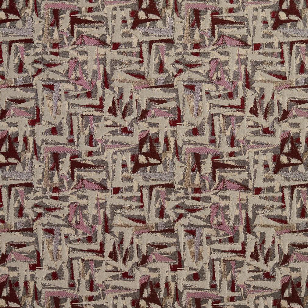 8519 Abstract & Geometric Wine/Abstract Red & Burgundy Charlotte Fabrics