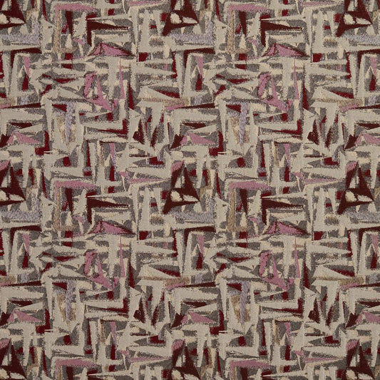 8519 Abstract & Geometric Wine/Abstract Red & Burgundy Charlotte Fabrics