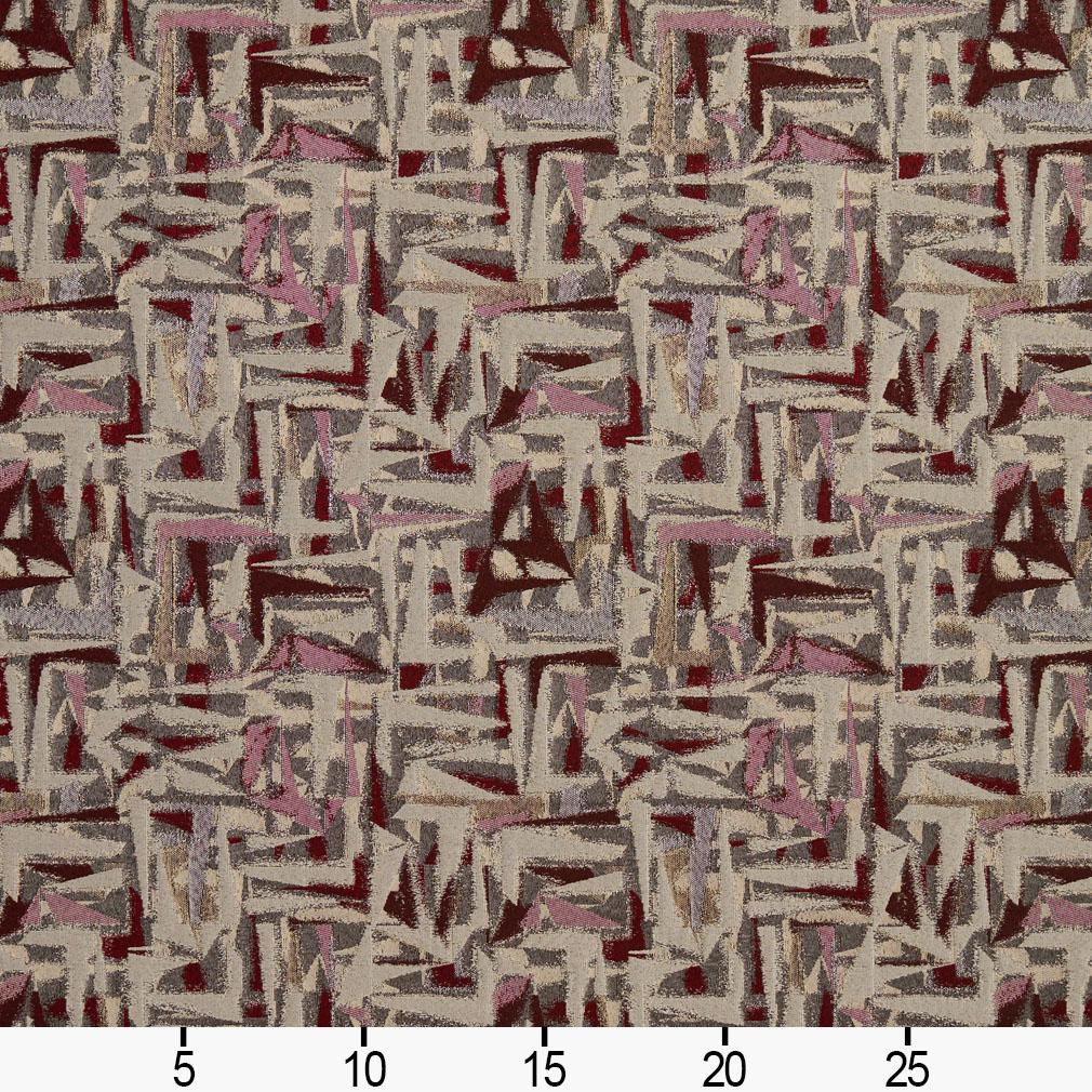 8519 Abstract & Geometric Wine/Abstract Red & Burgundy Charlotte Fabrics