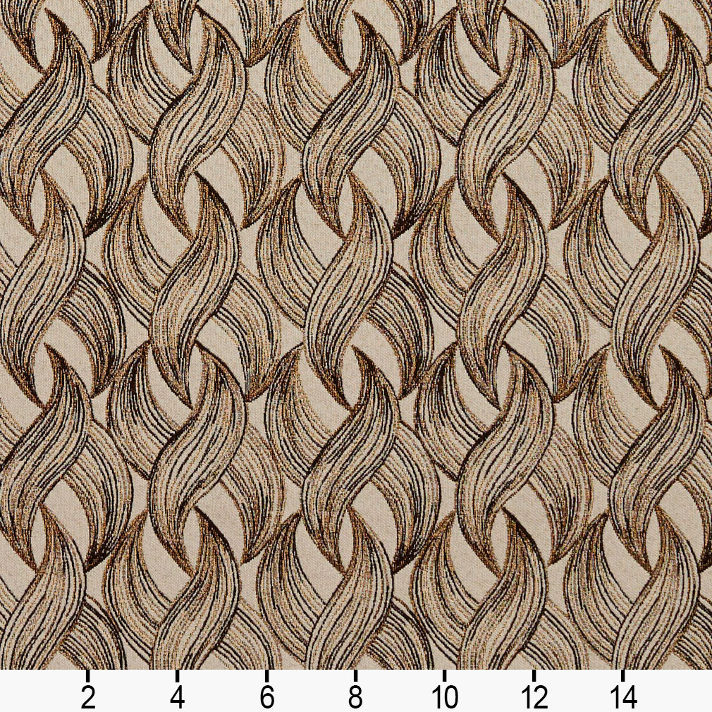 8521 Abstract & Geometric Gold Brown Charlotte Fabrics