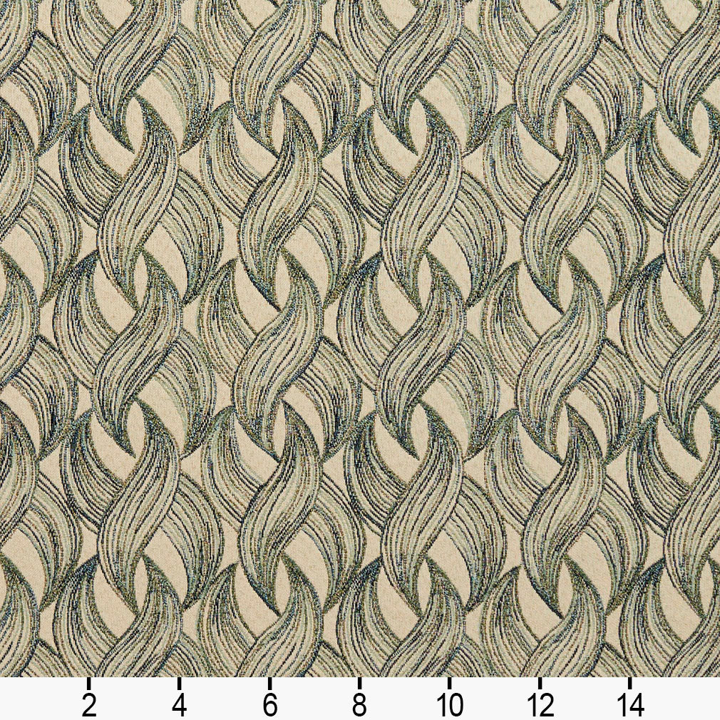 8522 Abstract & Geometric Meadow Aqua & Teal Charlotte Fabrics