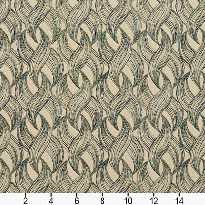 8522 Abstract & Geometric Meadow Aqua & Teal Charlotte Fabrics