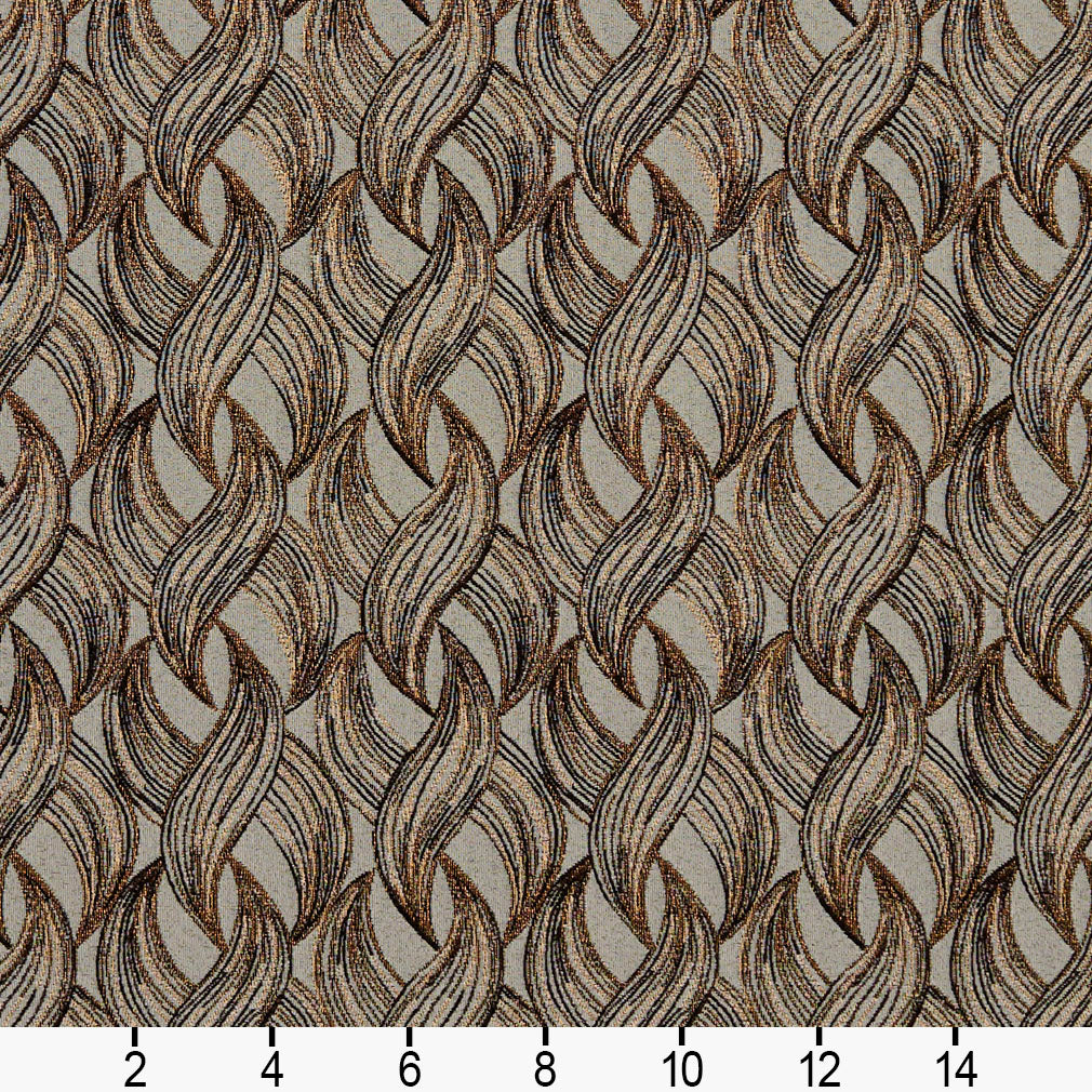 8523 Abstract & Geometric Curry Brown Charlotte Fabrics