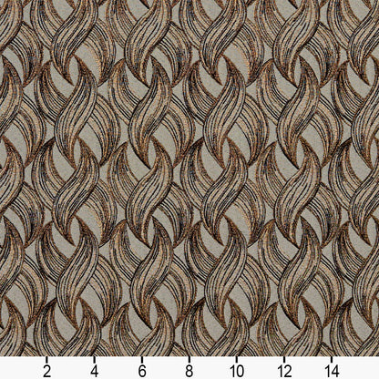 8523 Abstract & Geometric Curry Brown Charlotte Fabrics