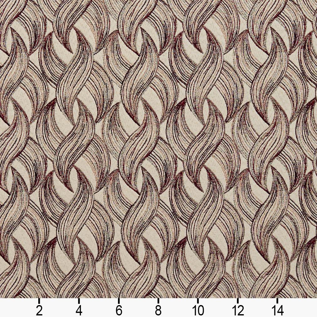 8524 Abstract & Geometric Wine Red & Burgundy Charlotte Fabrics