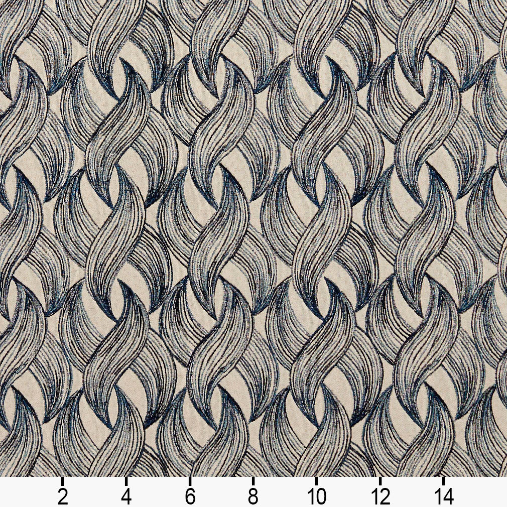 8525 Abstract & Geometric Sapphire Blue Charlotte Fabrics