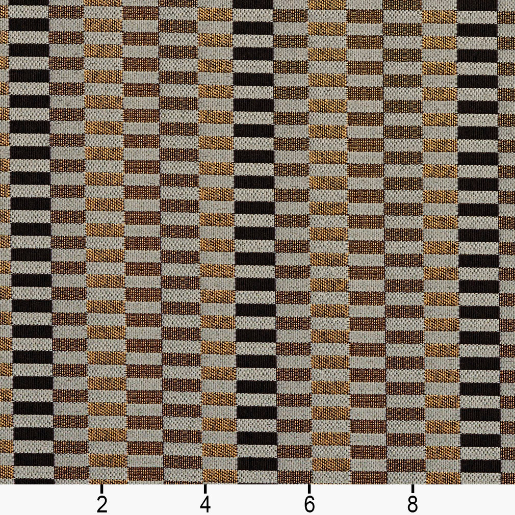 8528 Abstract & Geometric,Small Scale Curry/Shift Black,Gold & Yellow Charlotte Fabrics