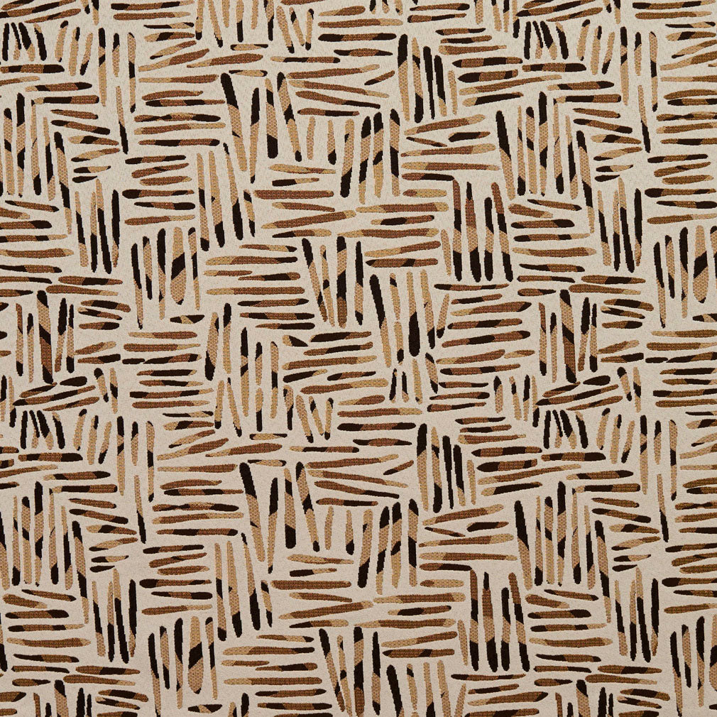 8531 Abstract & Geometric Gold/Tally Brown Charlotte Fabrics