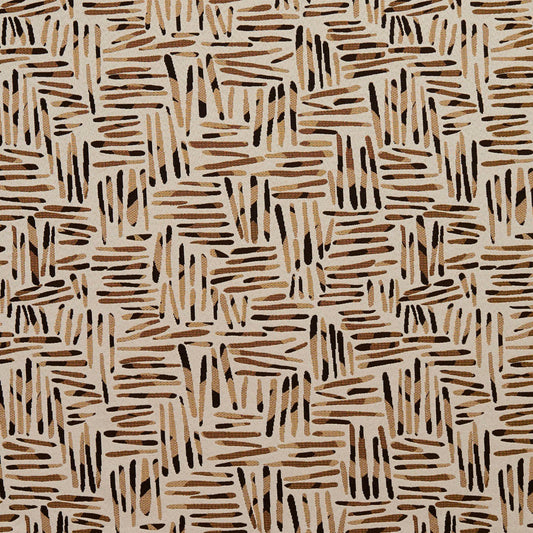 8531 Abstract & Geometric Gold/Tally Brown Charlotte Fabrics