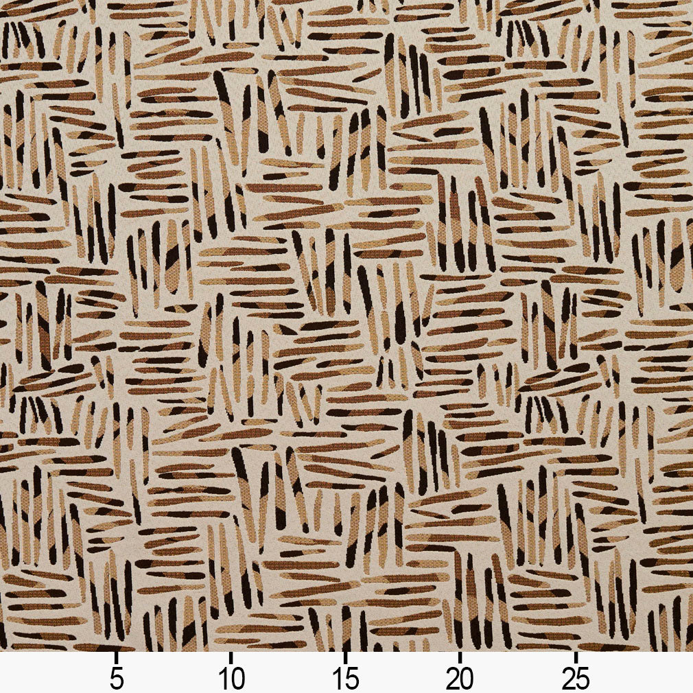 8531 Abstract & Geometric Gold/Tally Brown Charlotte Fabrics