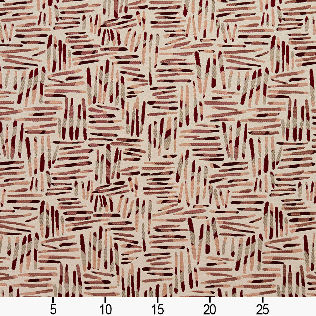 8534 Abstract & Geometric Wine/Tally Red & Burgundy Charlotte Fabrics