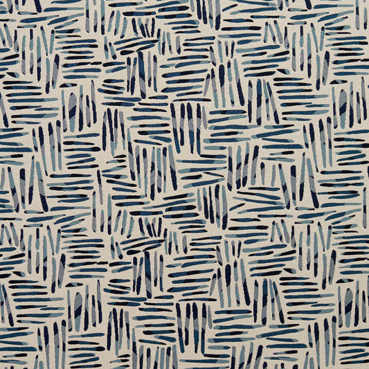 8535 Abstract & Geometric Sapphire/Tally Blue Charlotte Fabrics